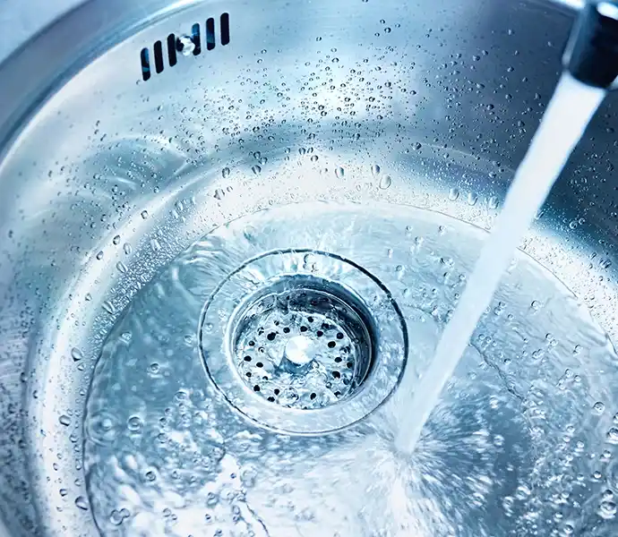 running water sink